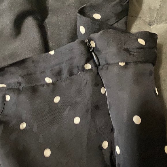 H&M Black Polka Dot Satin Ruffle Skirt - Picture 5 of 6